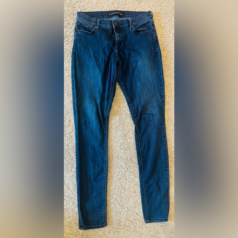 Express Dark Blue Skinny Jeans